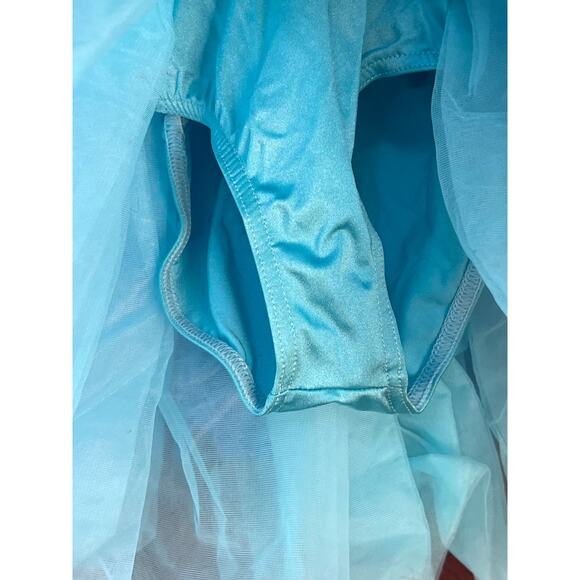Weissman Blue Sequin Tulle Leotard Tutu Dance Dress Size SC - Picture 3 of 8